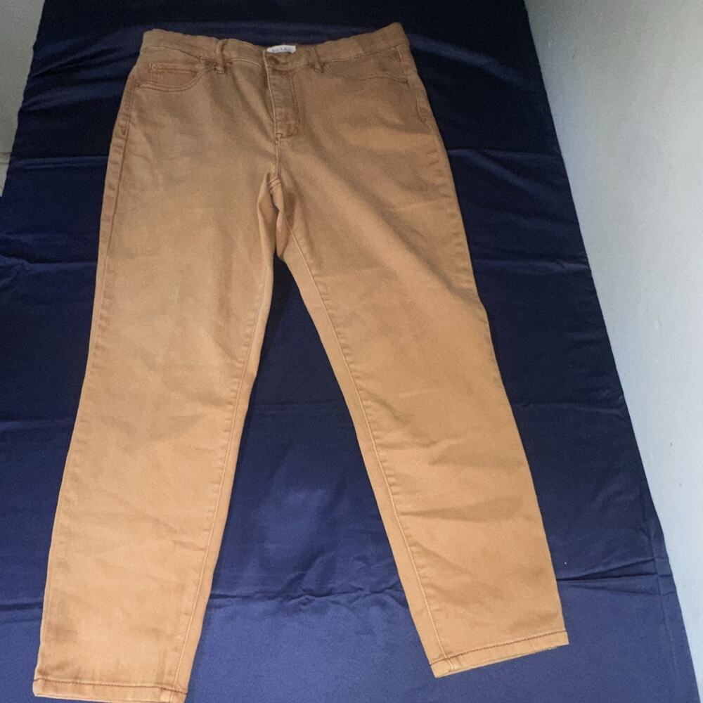 Nicole Miller New York Women's Tan High Rise Skinny Jeans Slim Stretch Pockets